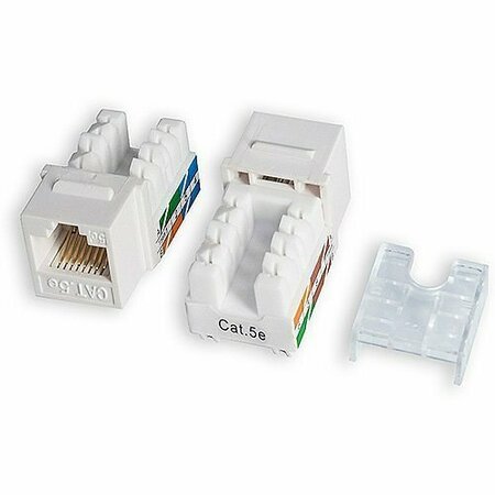 WBOX CAT5E KEYSTON VRT 8P8C WH, 10PK 0E-C5KEYWH10